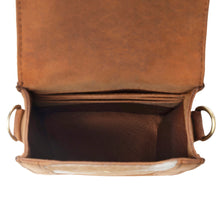 Load image into Gallery viewer, Myra Lasso Lane Hairon Leather Bag in Chestnut Hide