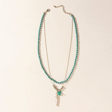 Load image into Gallery viewer, Myra Feathered Sage Necklace in Range Blue