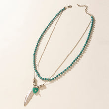 Load image into Gallery viewer, Myra Feathered Sage Necklace in Range Blue