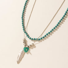 Load image into Gallery viewer, Myra Feathered Sage Necklace in Range Blue