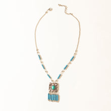 Load image into Gallery viewer, Myra Blue Coyote Necklace in Turquoise Charm