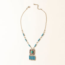 Load image into Gallery viewer, Myra Blue Coyote Necklace in Turquoise Charm