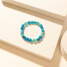 Load image into Gallery viewer, Myra Boho Graffiti Stack Bracelet in Prairie Blue