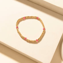 Load image into Gallery viewer, Myra Boho Graffiti Stack Bracelet in Prairie Blue
