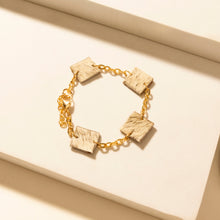 Load image into Gallery viewer, Myra Boho Graffiti Stack Bracelet in Prairie Blue