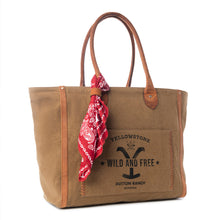 Load image into Gallery viewer, Yellowstone Velorra Sage Weekender Bag with Scarf