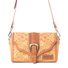 Load image into Gallery viewer, Yellowstone Maverick Sky Crossbody with Buckle in Amber