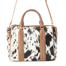 Load image into Gallery viewer, Myra Speckled Range Hairon Leather Concealed Carry Bag in Arctic Storm