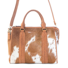 Load image into Gallery viewer, Myra Sierra Fawn Hairon Leather Concealed Carry Bag in Ivory Tan