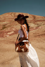 Load image into Gallery viewer, Myra Sierra Fawn Hairon Leather Concealed Carry Bag in Ivory Tan
