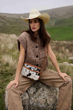 Load image into Gallery viewer, Myra Spade Valley Hairon Leather Bag in Brindle Brown