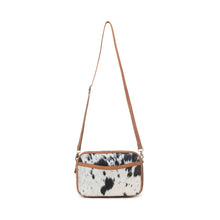 Load image into Gallery viewer, Myra Spade Valley Hairon Leather Bag in Brindle Brown