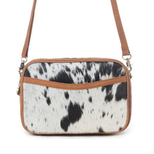 Load image into Gallery viewer, Myra Spade Valley Hairon Leather Bag in Brindle Brown
