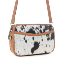 Load image into Gallery viewer, Myra Spade Valley Hairon Leather Bag in Brindle Brown