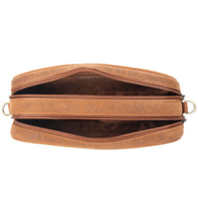 Load image into Gallery viewer, Myra Spade Valley Hairon Leather Bag in Brindle Brown