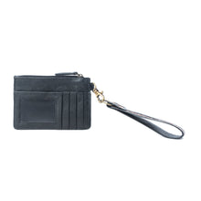 Load image into Gallery viewer, Myra Lone Eclipse Handtooled Hairon Leather Card Holder in Saddle Storm