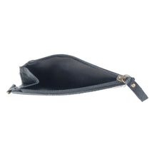 Load image into Gallery viewer, Myra Lone Eclipse Handtooled Hairon Leather Card Holder in Saddle Storm