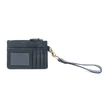 Load image into Gallery viewer, Myra Apache Twilight Handtooled Hairon Leather Card Holder in Midnight Hide