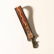 Load image into Gallery viewer, Myra Red Rock Path Handtooled Leather Keyfob in Mesa Brick