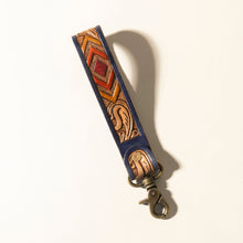 Load image into Gallery viewer, Myra Sedona Breeze Handtooled Leather Keyfob in Oxide Red