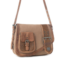 Load image into Gallery viewer, Myra Outlaw's Travels Leather Shoulder Bag in Burnt Sand