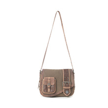 Load image into Gallery viewer, Myra Outlaw's Travels Leather Shoulder Bag in Rodeo Olive