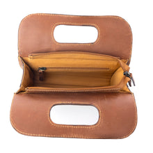 Load image into Gallery viewer, Myra Spirit Bloom Handtooled Leather Bag in Aged Mahogany