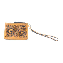 Load image into Gallery viewer, Myra Sierra Scroll Handtooled Card Holder in Bronco Umber