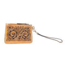 Load image into Gallery viewer, Myra Sierra Scroll Handtooled Card Holder in Bronco Umber