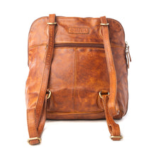 Load image into Gallery viewer, Myra Hearthfire Buckled Genuine Leather Bag in Cognac Brown