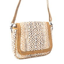 Load image into Gallery viewer, Myra Moonlace Range Woven Shoulder Bag in Mojave Beige