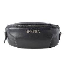 Load image into Gallery viewer, Myra Blackthorn Range Leather Fanny Pack in Sailor Black