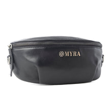 Load image into Gallery viewer, Myra Blackthorn Range Leather Fanny Pack in Sailor Black