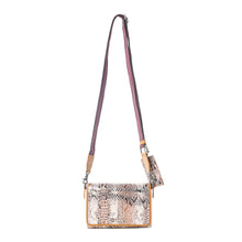 Load image into Gallery viewer, Myra Elysian Charm Leather Shoulder Bag in Onyx Snake Print
