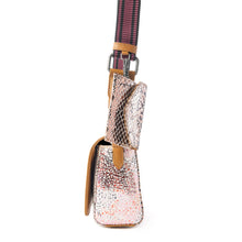 Load image into Gallery viewer, Myra Elysian Charm Leather Shoulder Bag in Onyx Snake Print