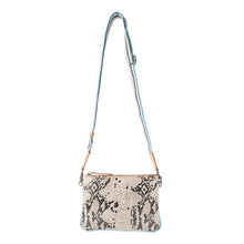 Load image into Gallery viewer, Myra Eden Mirage Leather Bag in Ivory Snake Print