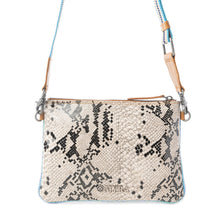 Load image into Gallery viewer, Myra Eden Mirage Leather Bag in Ivory Snake Print