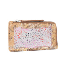 Load image into Gallery viewer, Myra Ashen Blush Leather Wallet in Mauve Snake Print