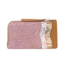 Load image into Gallery viewer, Myra Ashen Blush Leather Wallet in Mauve Snake Print