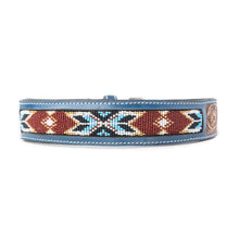 Load image into Gallery viewer, Running Free Beaded Heritage Dog Collar in Brown