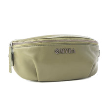 Load image into Gallery viewer, Myra Juniper Sage Leather Fanny Pack in Olive Trail