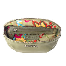 Load image into Gallery viewer, Myra Juniper Sage Leather Fanny Pack in Olive Trail