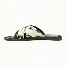 Load image into Gallery viewer, Myra El Paso Dawn Hairon Leather Sandals in Speckled White