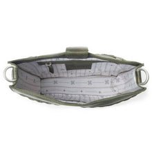 Load image into Gallery viewer, Myra Zidana Mirelle Woven Veg Tanned Leather Sling Bag in Oliva Nero
