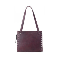 Load image into Gallery viewer, Myra Zidana Aria Amethyst Veg Tanned Leather Tote Bag in Royale Mauve