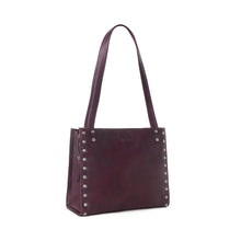 Load image into Gallery viewer, Myra Zidana Aria Amethyst Veg Tanned Leather Tote Bag in Royale Mauve