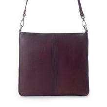 Load image into Gallery viewer, Myra Zidana El Paso Twin Veg Tanned Leather Crossbody Bag in Maroon Mesa