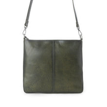 Load image into Gallery viewer, Myra Zidana El Paso Twin Veg Tanned Leather Crossbody Bag in Olive Grove