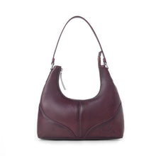 Load image into Gallery viewer, Myra Zidana Winchester Loop Veg Tanned Leather Shoulder Bag in Saddle Rose