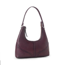 Load image into Gallery viewer, Myra Zidana Winchester Loop Veg Tanned Leather Shoulder Bag in Saddle Rose